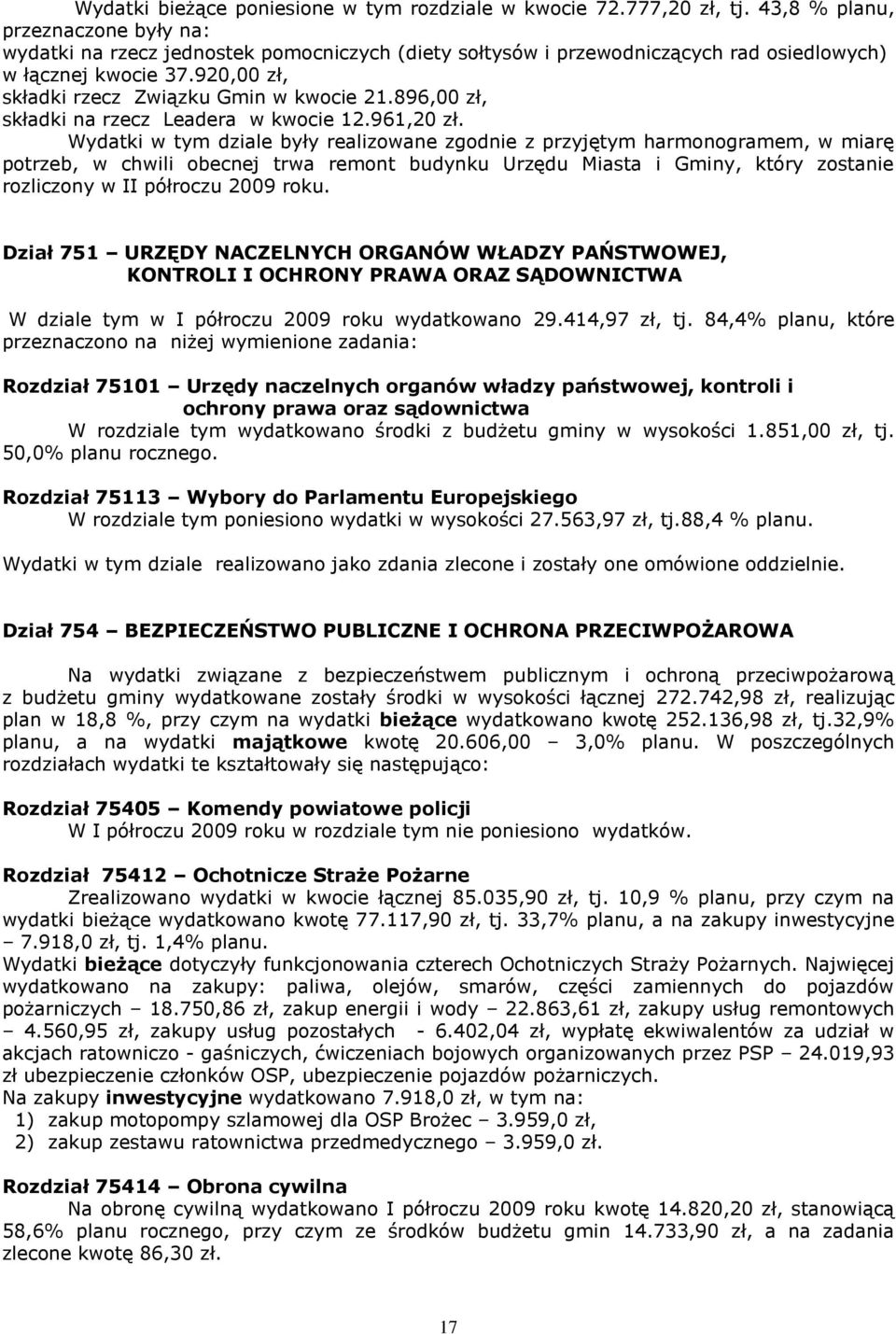 896,00 zł, składki na rzecz Leadera w kwocie 12.961,20 zł.