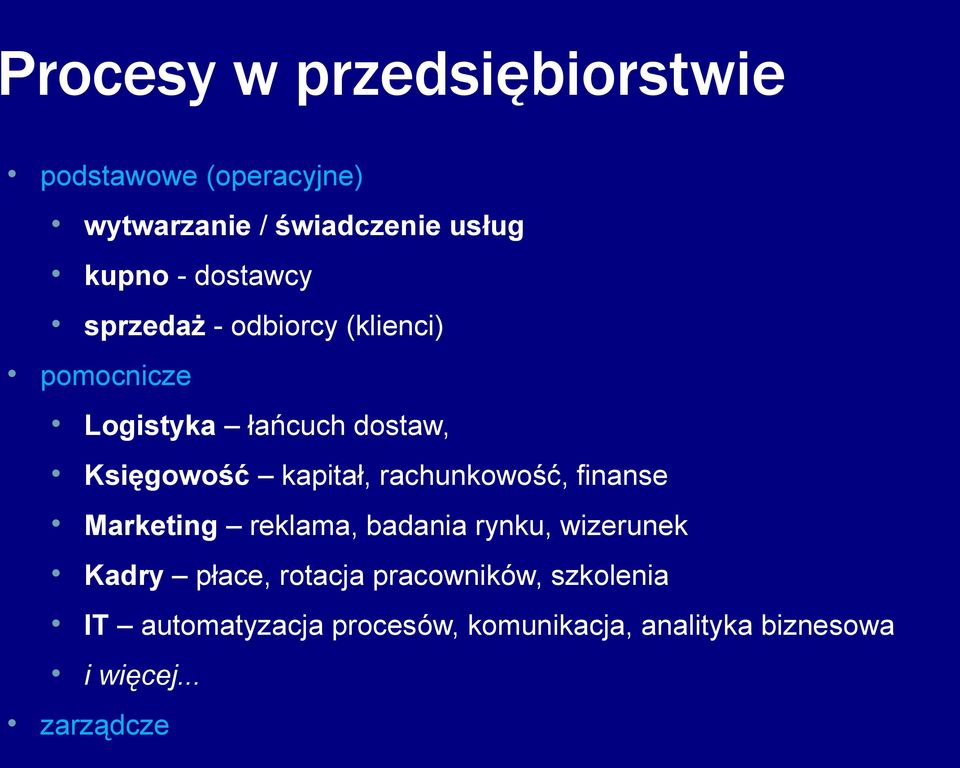 kapitał, rachunkowość, finanse Marketing reklama, badania rynku, wizerunek Kadry płace,