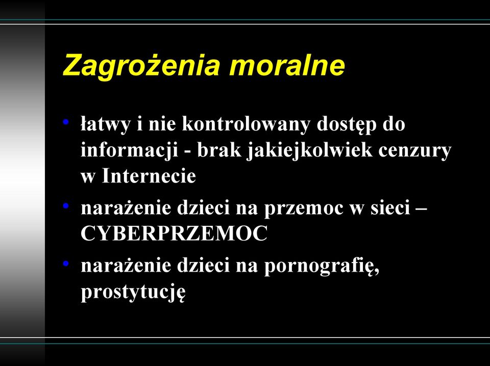 w Internecie narażenie dzieci na przemoc w sieci