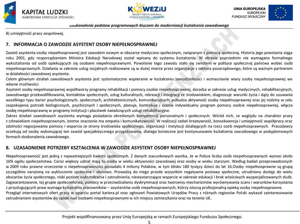 Historia jego powstania sięga roku 2001, gdy rozporządzeniem Ministra Edukacji Narodowej został wpisany do systemu kształcenia.