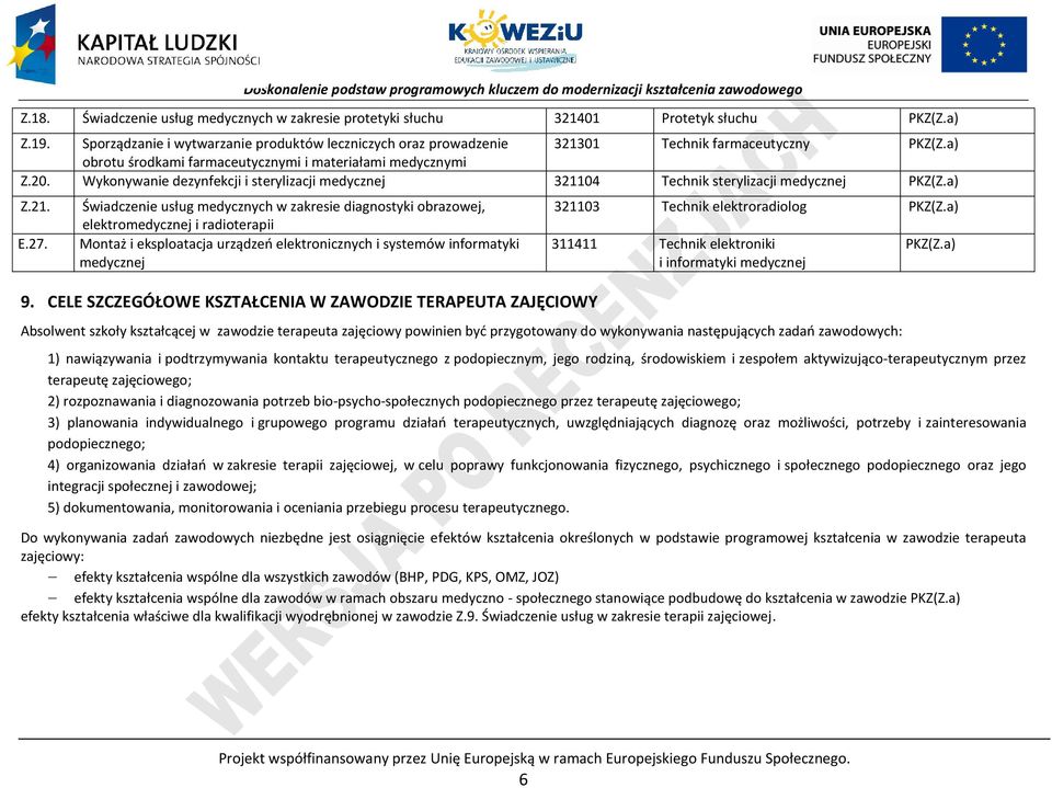 Świadczenie usług medycznych w zakresie diagnostyki obrazowej, elektromedycznej i radioterapii Montaż i eksploatacja urządzeń elektronicznych i systemów informatyki medycznej 9.