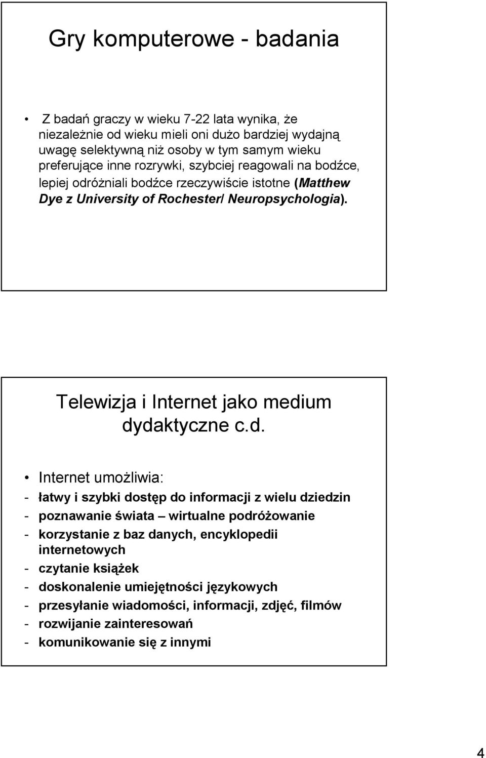 Telewizja i Internet jako medi