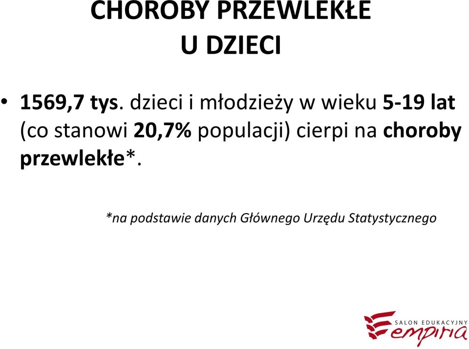 stanowi 20,7% populacji) cierpi na choroby