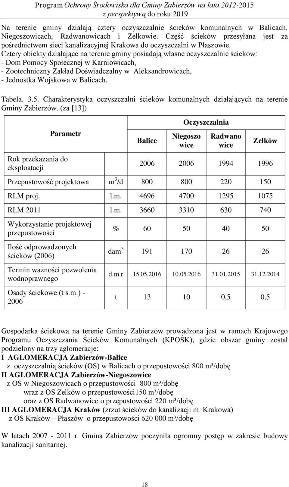 Cztery obiekty działające na terenie gminy posiadają własne oczyszczalnie ścieków: - Dom Pomocy Społecznej w Karniowicach, - Zootechniczny Zakład Doświadczalny w Aleksandrowicach, - Jednostka