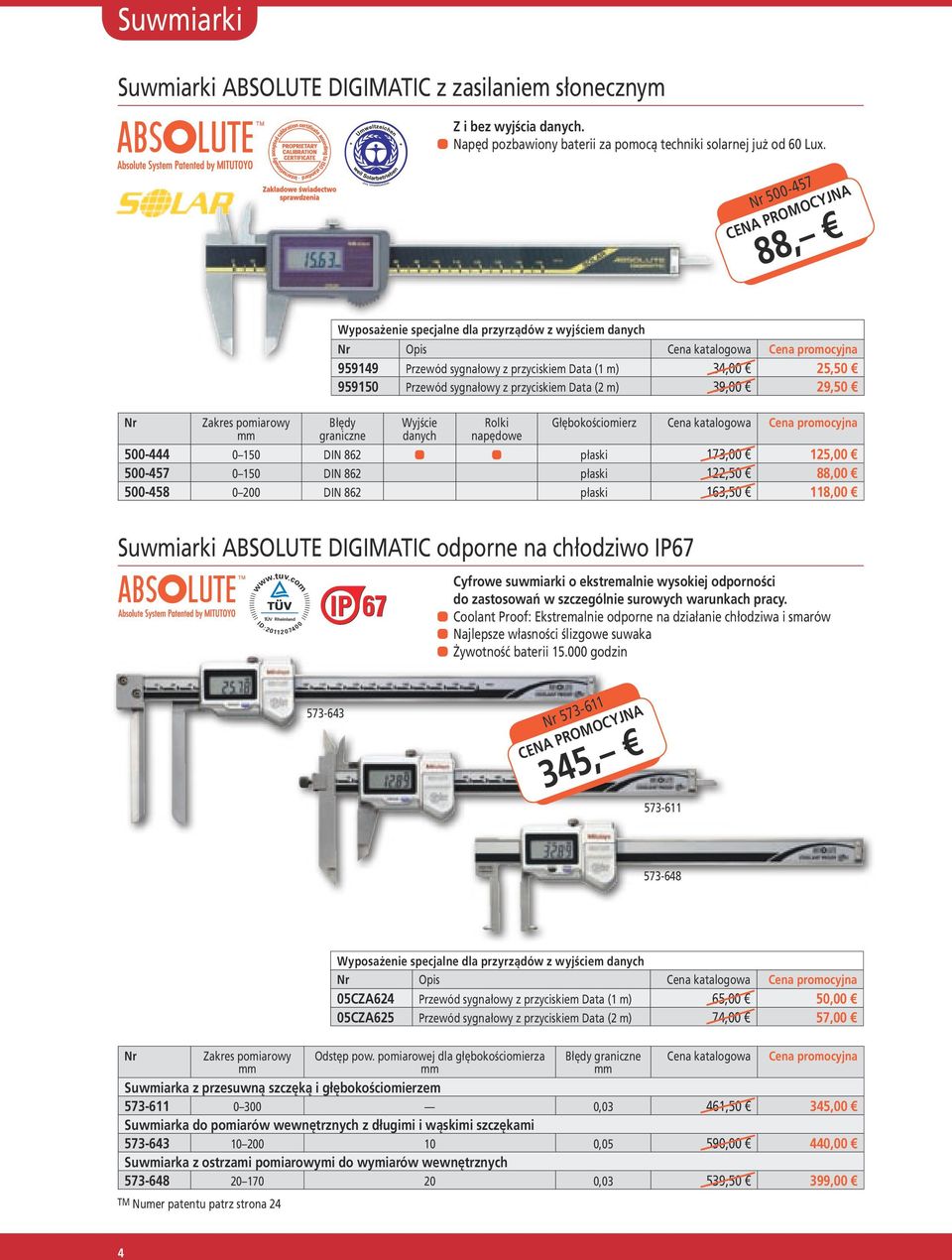 graniczne Wyjście danych Rolki napędowe Głębokościomierz promocyjna 500-444 0 150 DIN 862 płaski 173,00 125,00 500-457 0 150 DIN 862 płaski 122,50 88,00 500-458 0 200 DIN 862 płaski 163,50 118,00