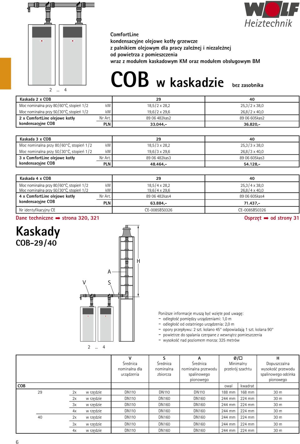 26,8 / 2 x 40,0 2 x ComfortLine olejowe kotły kondensacyjne COB Nr Art. 89 06 482kas2 89 06 605kas2 PLN 33.044,- 36.