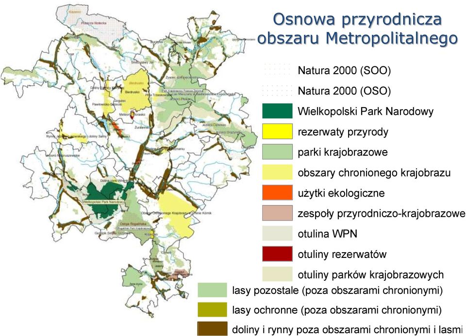 przyrodniczo-krajobrazowe otulina WPN otuliny rezerwatów otuliny parków krajobrazowych lasy pozostale