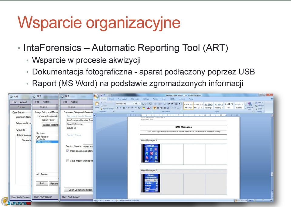 Dokumentacja fotograficzna - aparat podłączony