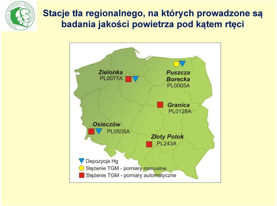 powietrza pod kątem rtęci Mapa