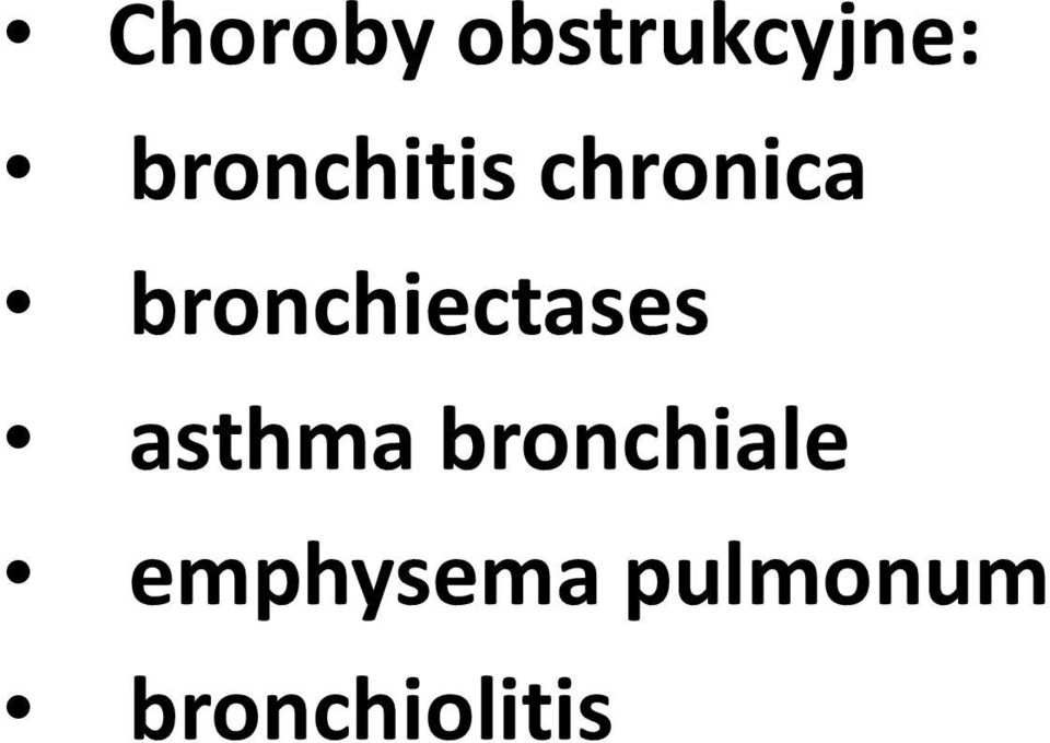 bronchiectases asthma