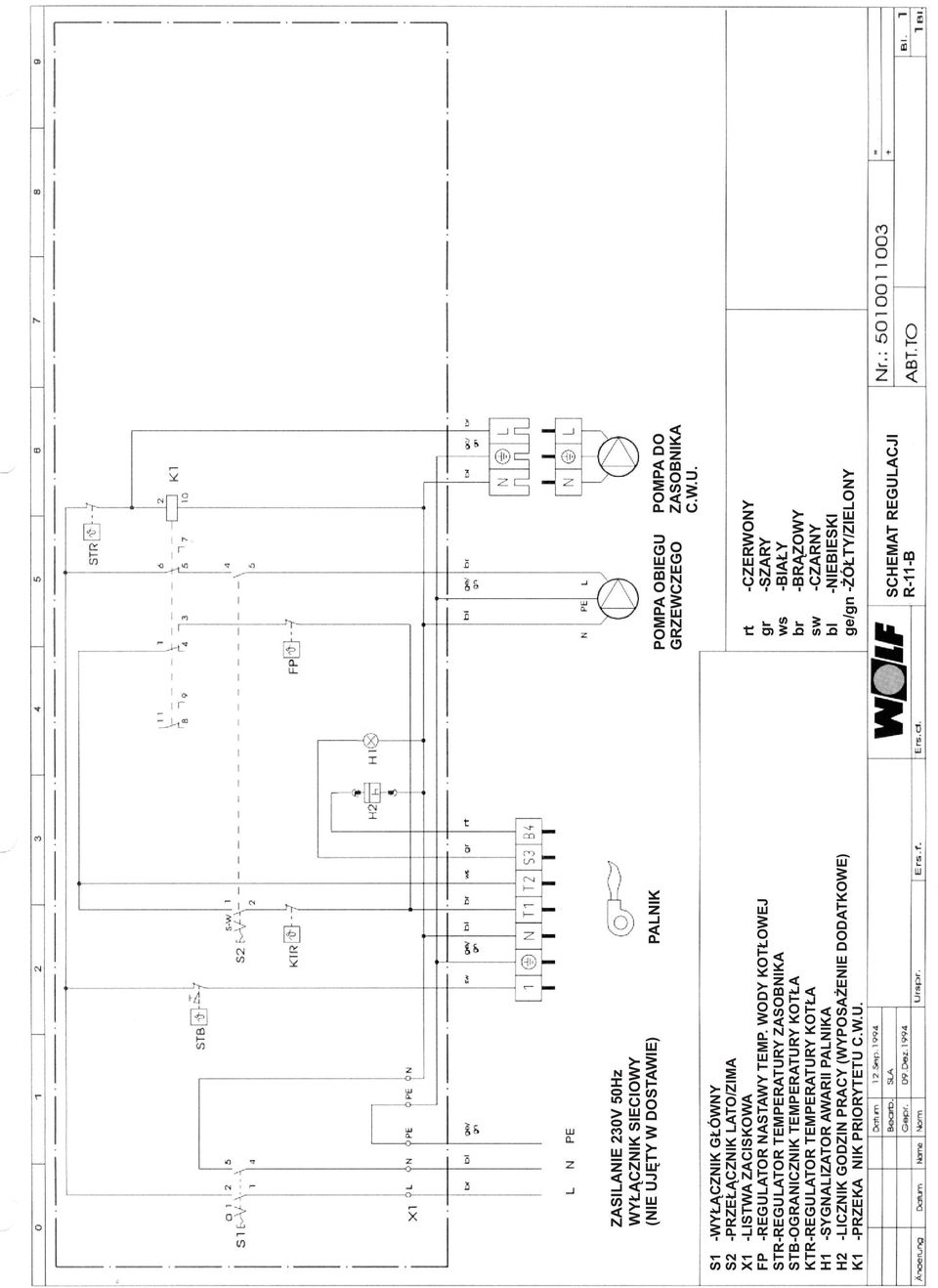 WODY KOT OWEJ STR-REGULATOR TEMPERATURY ZASOBNIKA STB-OGRANICZNIK TEMPERATURY KOT A KTR-REGULATOR