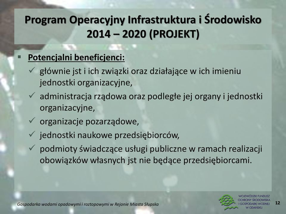 jej organy i jednostki organizacyjne, organizacje pozarządowe, jednostki naukowe przedsiębiorców,