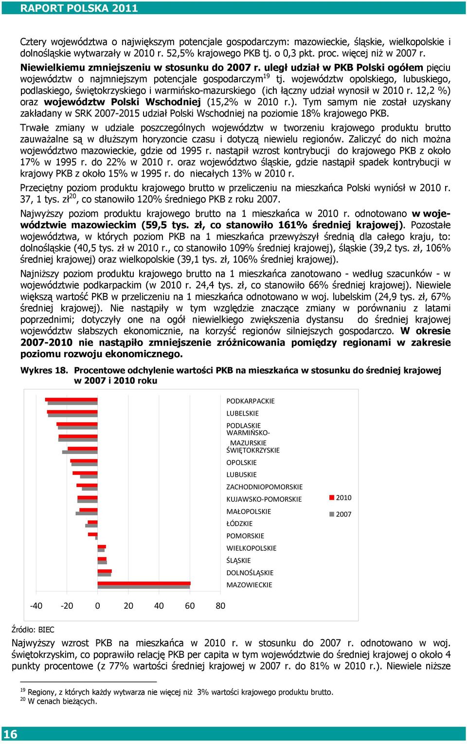 województw opolskiego, lubuskiego, podlaskiego, świętokrzyskiego i warmińsko-mazurskiego (ich łączny udział wynosił w 2010 r. 12,2 %) 