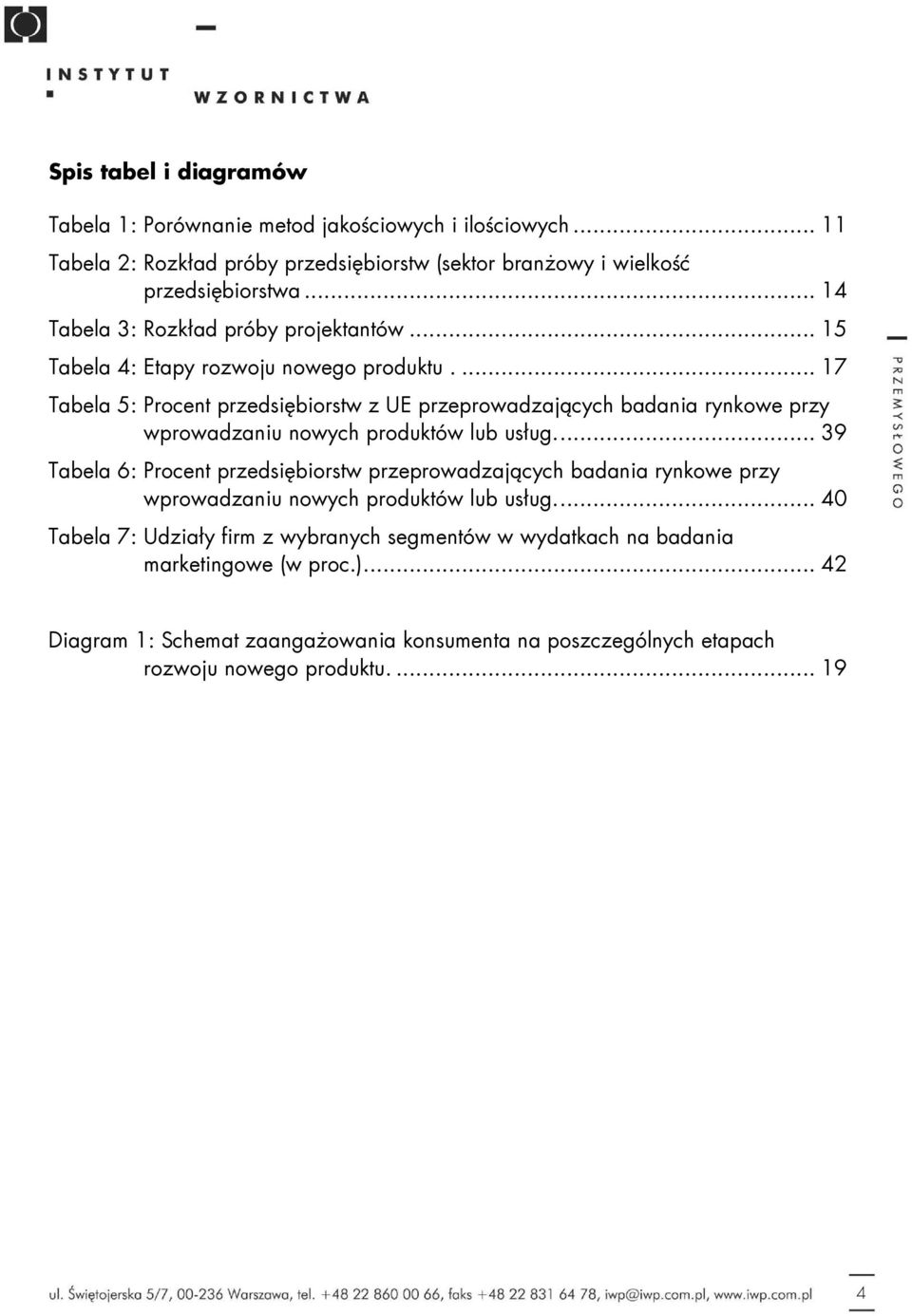 ... 17 Tabela 5: Procent przedsiębiorstw z UE przeprowadzających badania rynkowe przy wprowadzaniu nowych produktów lub usług.