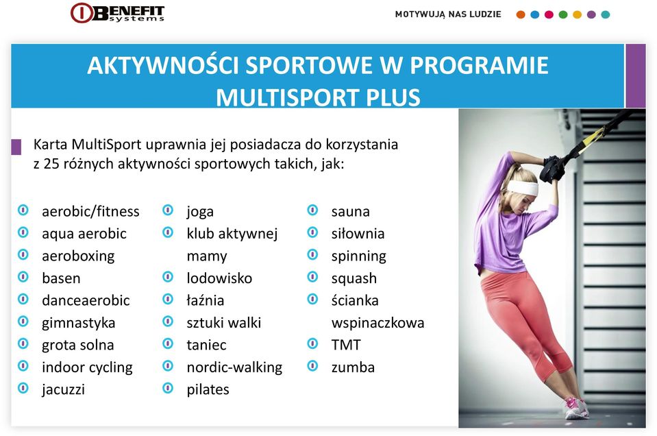 squash danceaerobic łaźnia ścianka gimnastyka sztuki walki wspinaczkowa grota solna taniec TMT indoor cycling nordic-walking