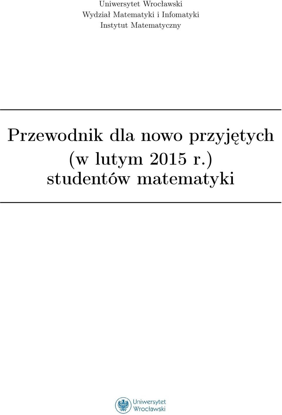 Matematyczny Przewodnik dla nowo