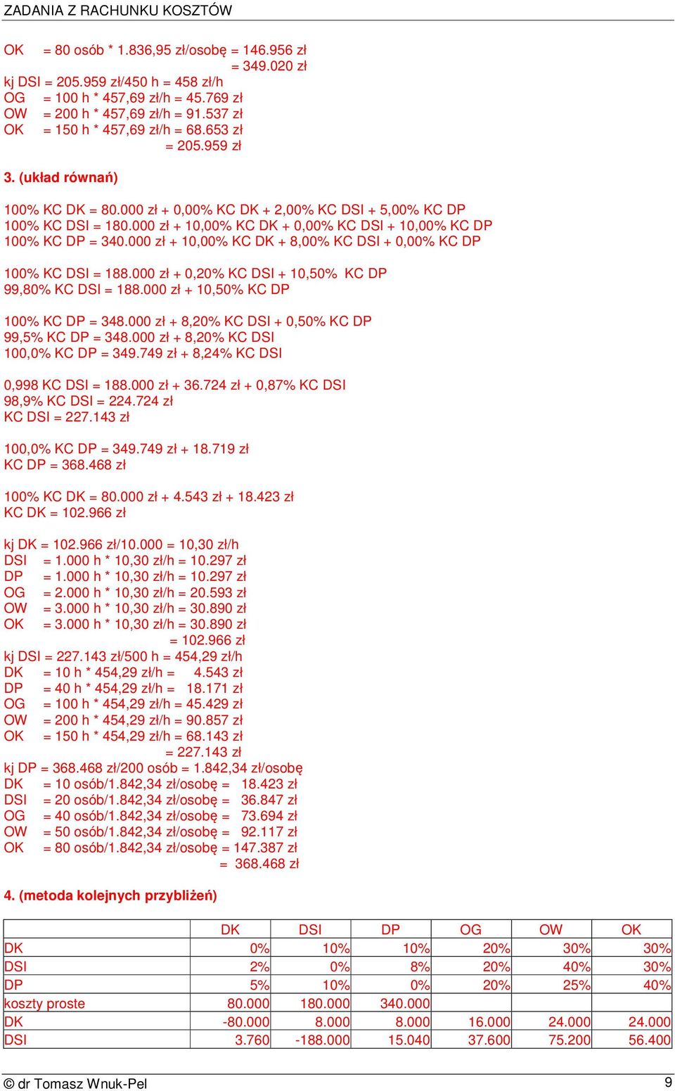 000 zł + 10,00% KC DK + 8,00% KC DSI + 0,00% KC DP 100% KC DSI = 188.000 zł + 0,20% KC DSI + 10,50% KC DP 99,80% KC DSI = 188.000 zł + 10,50% KC DP 100% KC DP = 348.