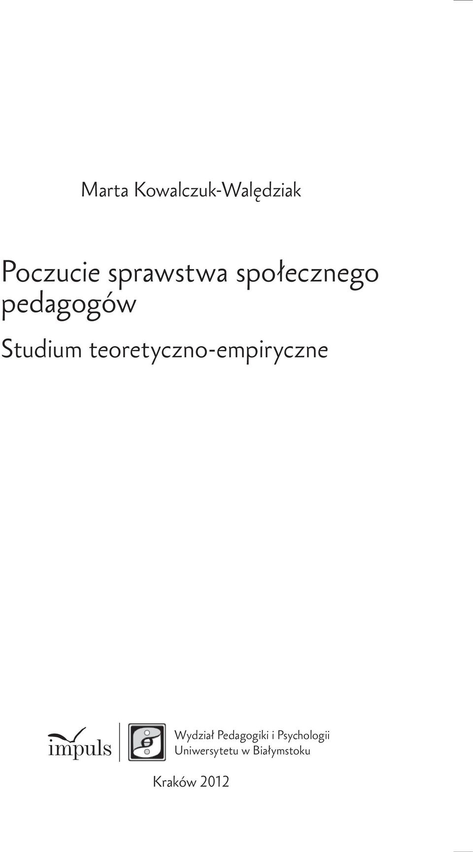 teoretyczno-empiryczne Wydział Pedagogiki