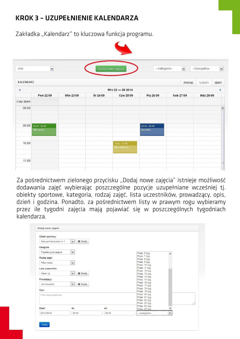 pozycje uzupełniane wcześniej tj.