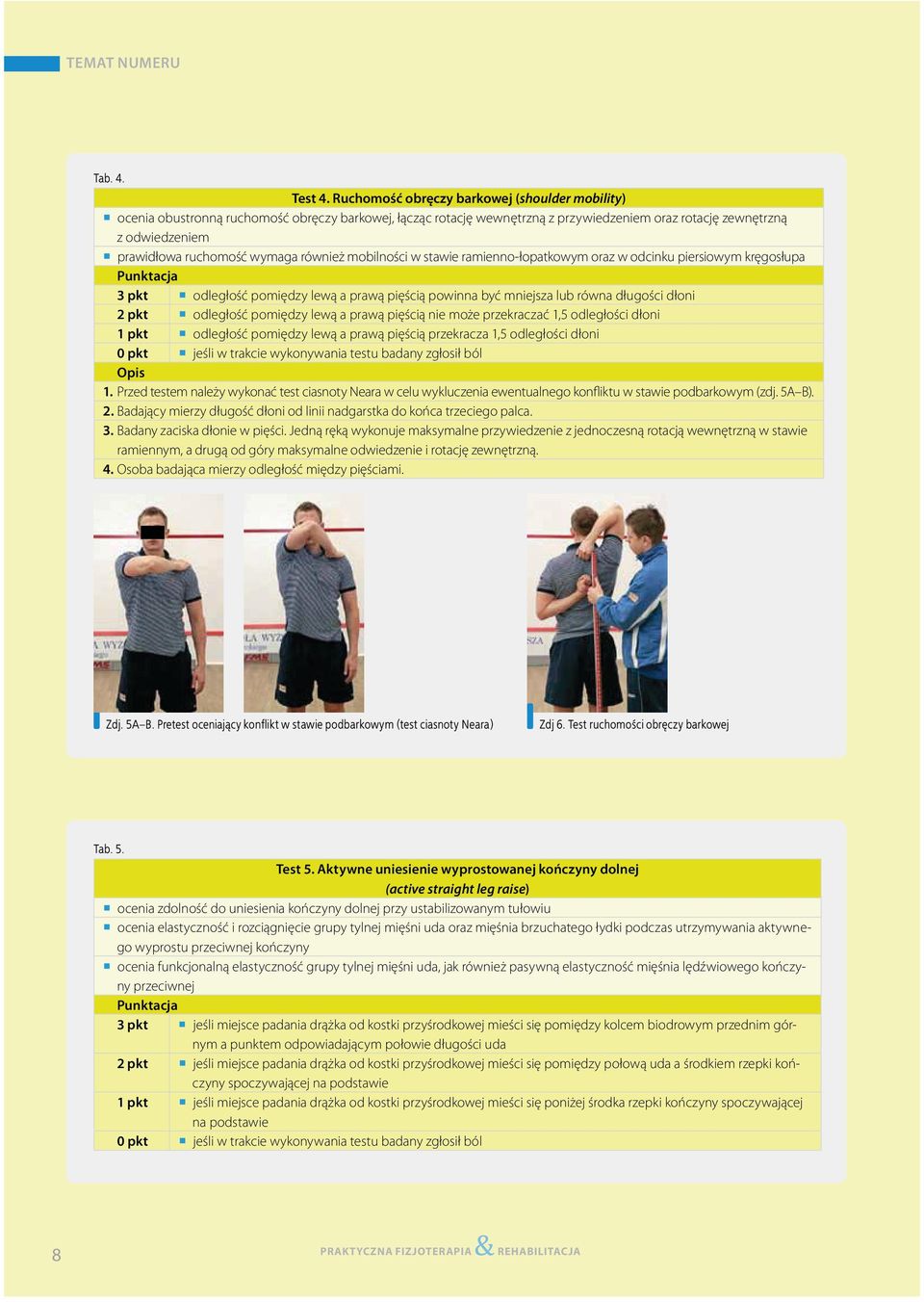 wymaga również mobilności w stawie ramienno-łopatkowym oraz w odcinku piersiowym kręgosłupa 3 pkt odległość pomiędzy lewą a prawą pięścią powinna być mniejsza lub równa długości dłoni 2 pkt odległość