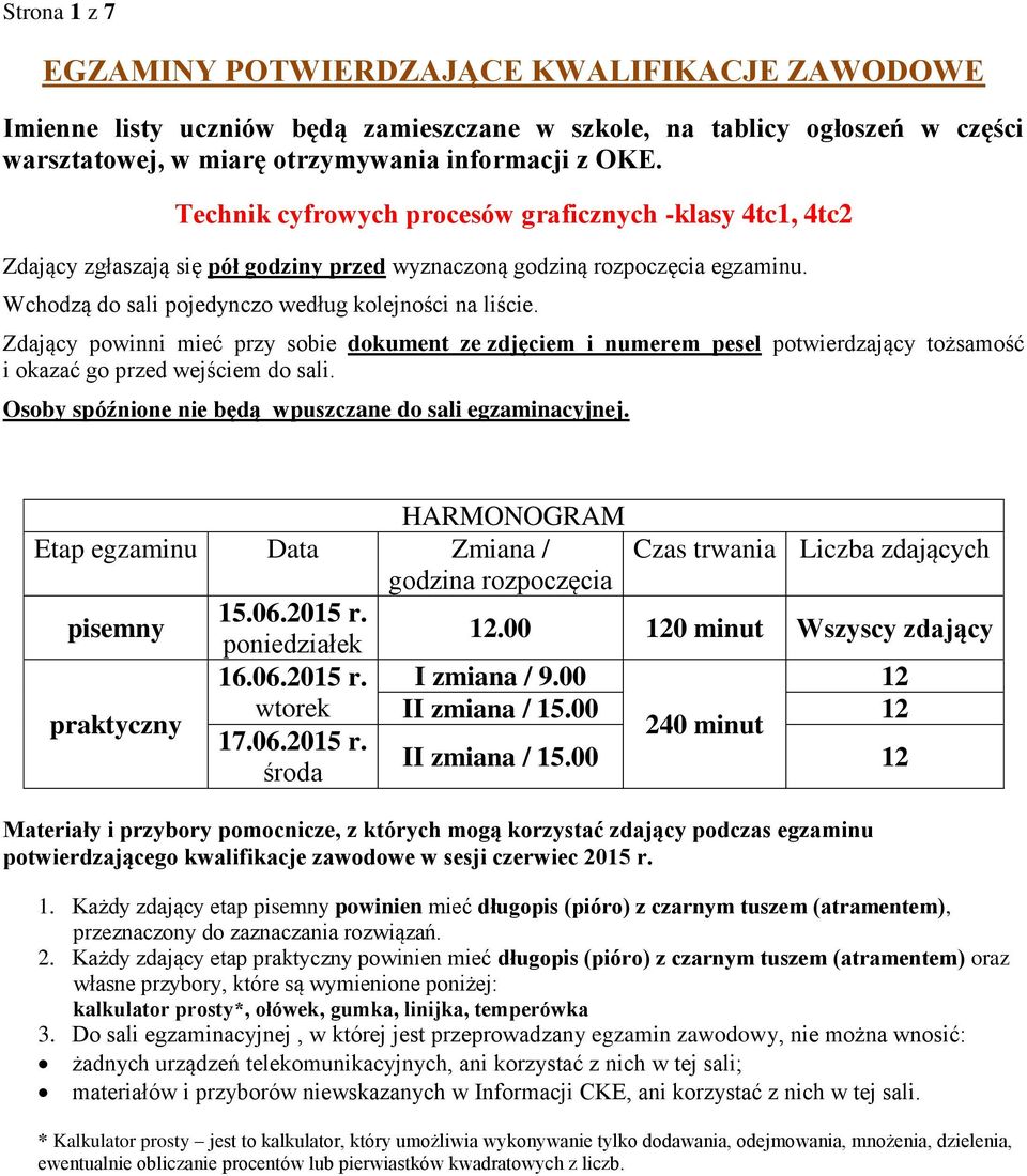 00 praktyczny 17.06.2015 r. II zmiana / 15.