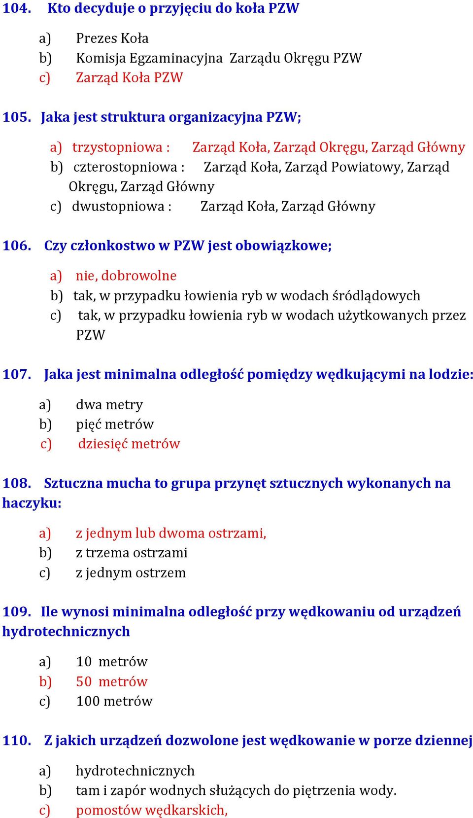 Zarząd Koła, Zarząd Główny 106.