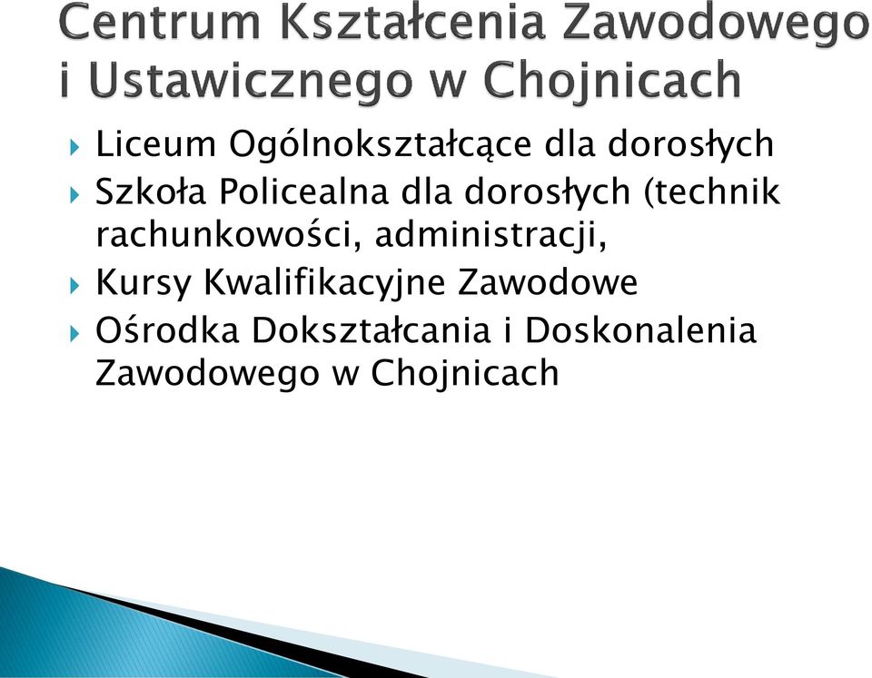 administracji, Kursy Kwalifikacyjne Zawodowe