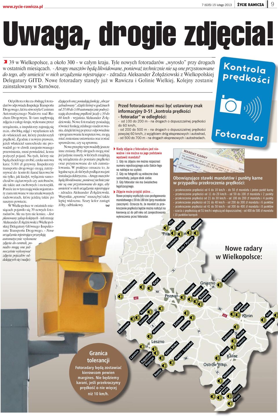 GITD. Nowe fotoradary stanęły już w Rawiczu i Golinie Wielkiej. Kolejny zostanie zainstalowany w Sarnówce.