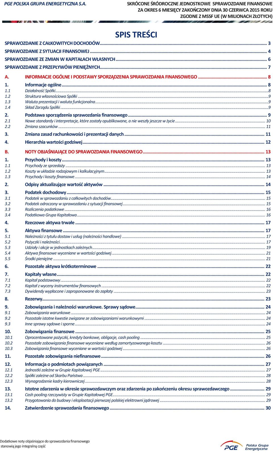 3 Waluta prezentacji i waluta funkcjonalna...9 1.4 Skład Zarządu Spółki...9 2. Podstawa sporządzenia sprawozdania finansowego... 9 2.