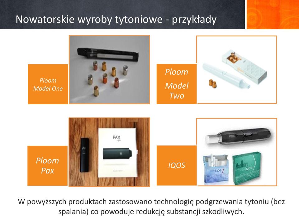 produktach zastosowano technologię podgrzewania