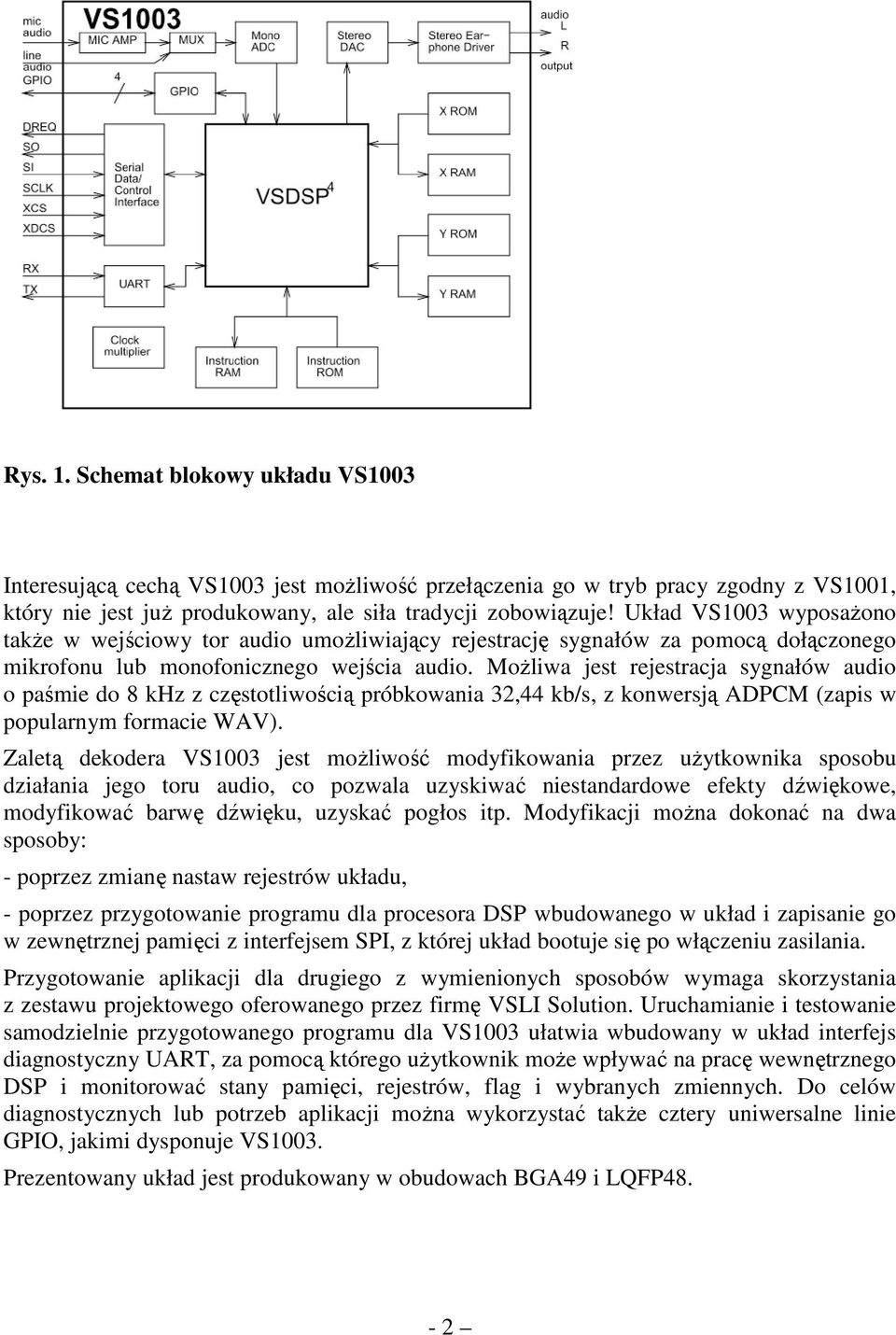 MoŜliwa jest rejestracja sygnałów audio o paśmie do 8 khz z częstotliwością próbkowania 32,44 kb/s, z konwersją ADPCM (zapis w popularnym formacie WAV).