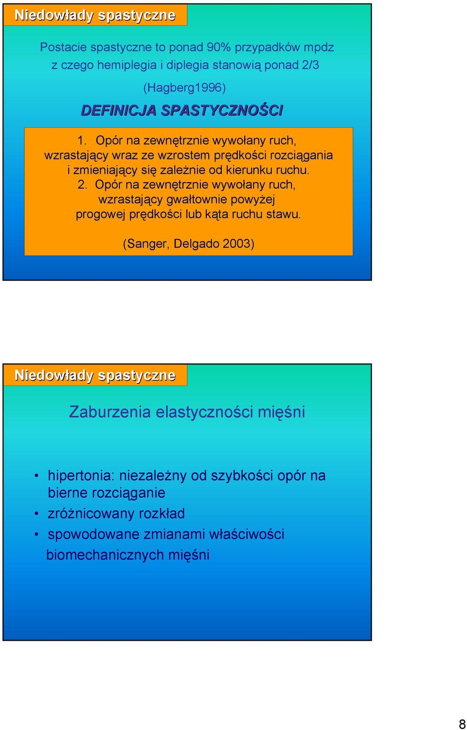 mięśnia się wzmożeniem zależnie od kierunku tonicznych ruchu. odruchów 2.