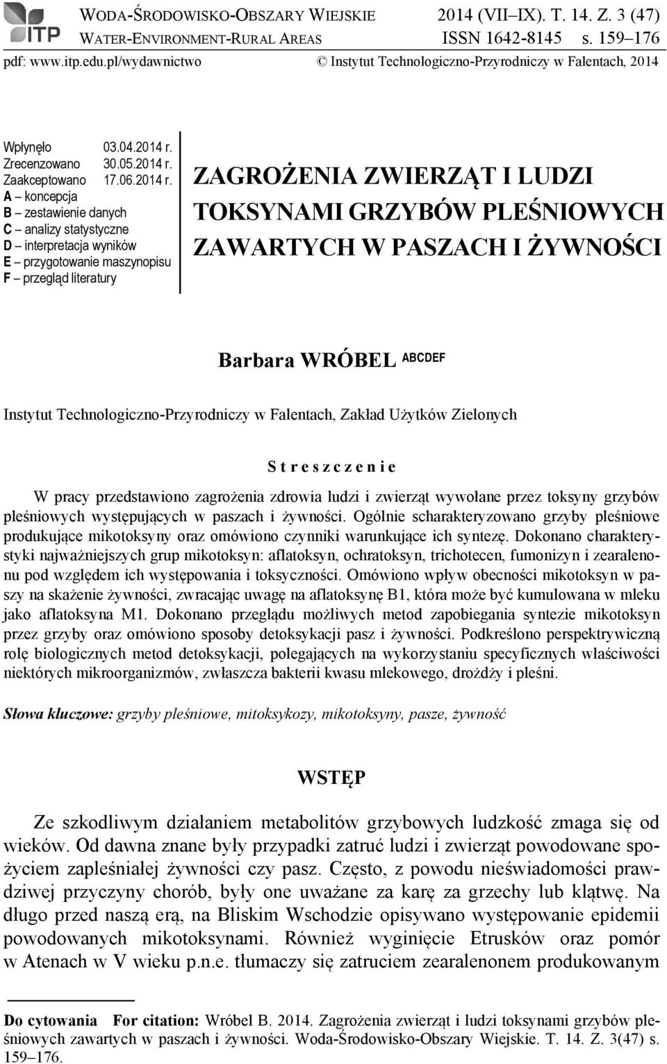 Zrecenzowano 30.05.2014 r.