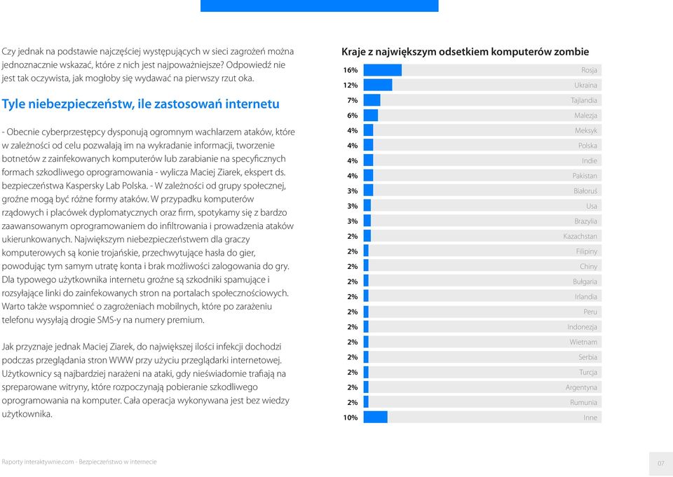 Tyle niebezpieczeństw, ile zastosowań internetu - Obecnie cyberprzestępcy dysponują ogromnym wachlarzem ataków, które w zależności od celu pozwalają im na wykradanie informacji, tworzenie botnetów z