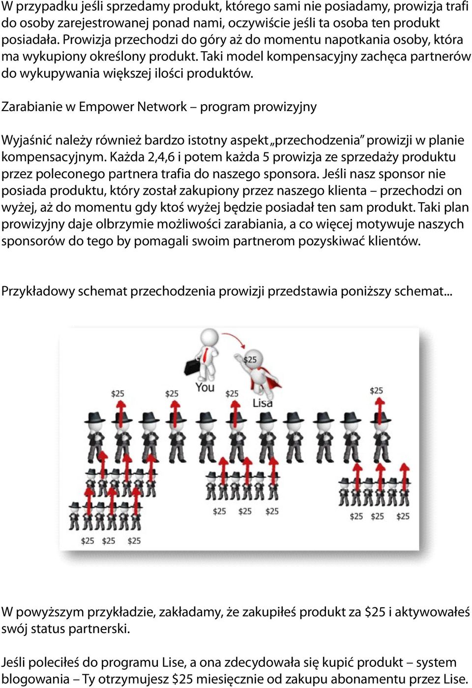 Zarabianie w Empower Network program prowizyjny Wyjaśnić należy również bardzo istotny aspekt przechodzenia prowizji w planie kompensacyjnym.