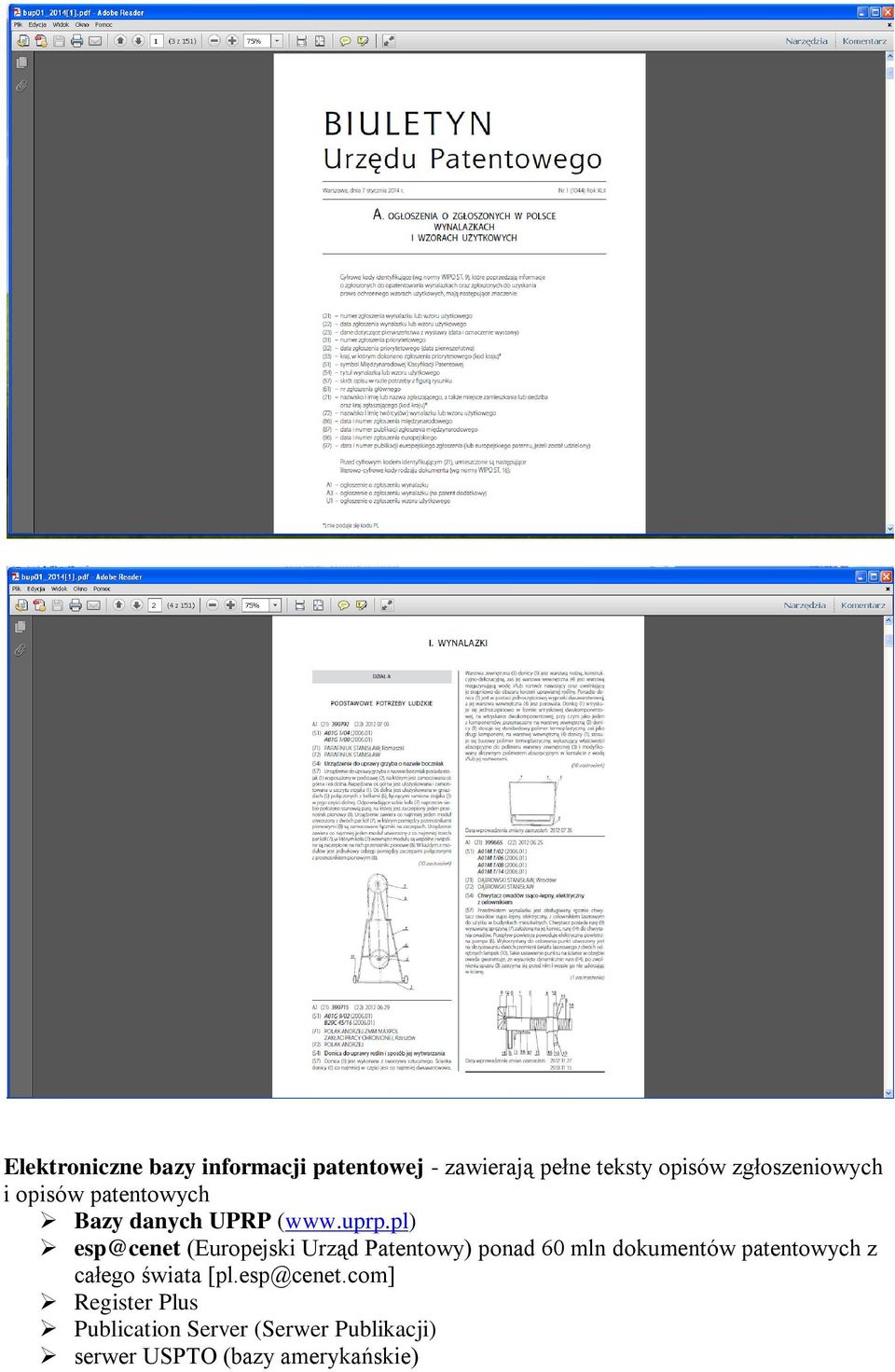 pl) esp@cenet (Europejski Urząd Patentowy) ponad 60 mln dokumentów patentowych z