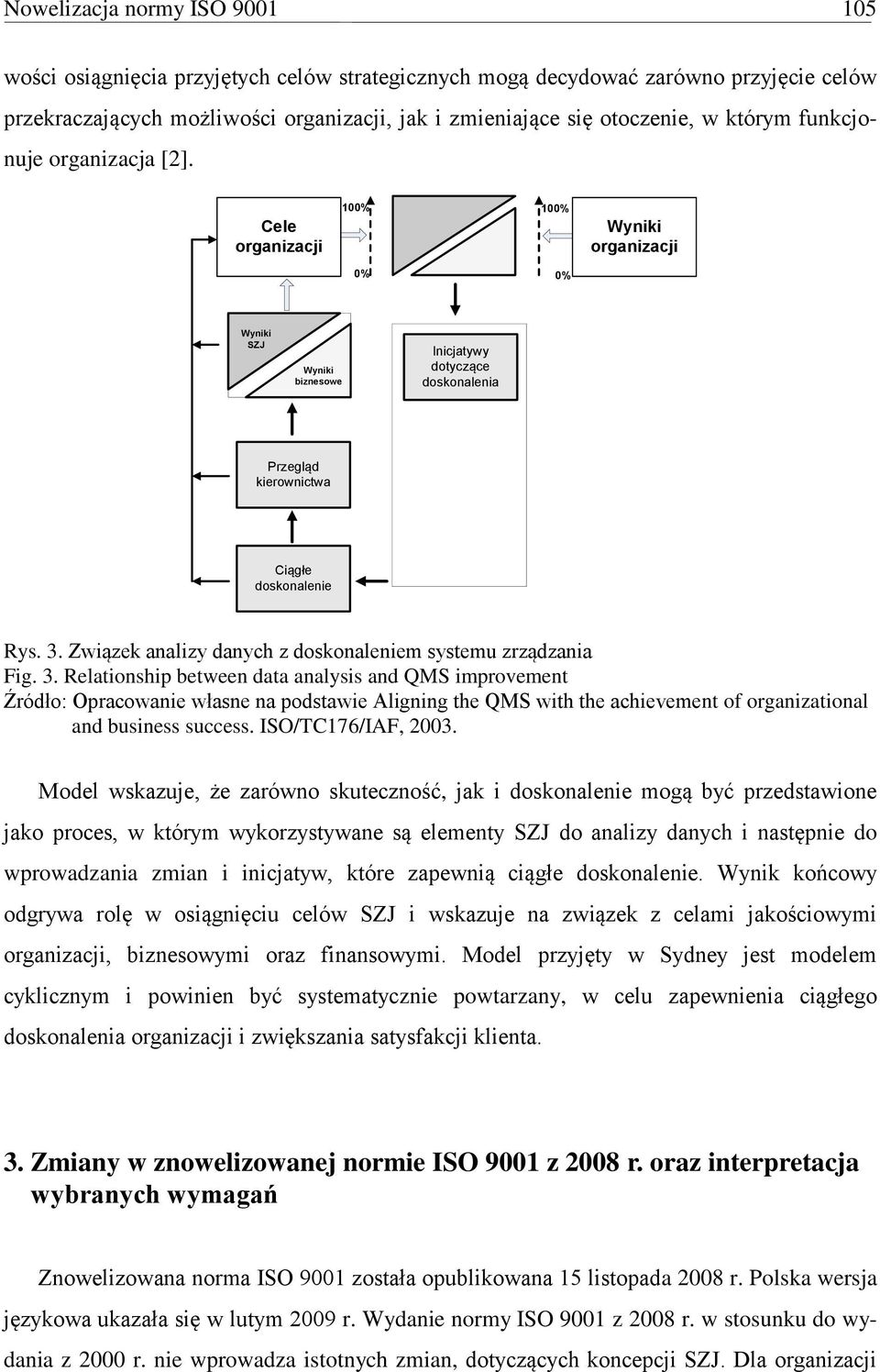 Związek analizy danych z doskonaleniem systemu zrządzania Fig. 3.