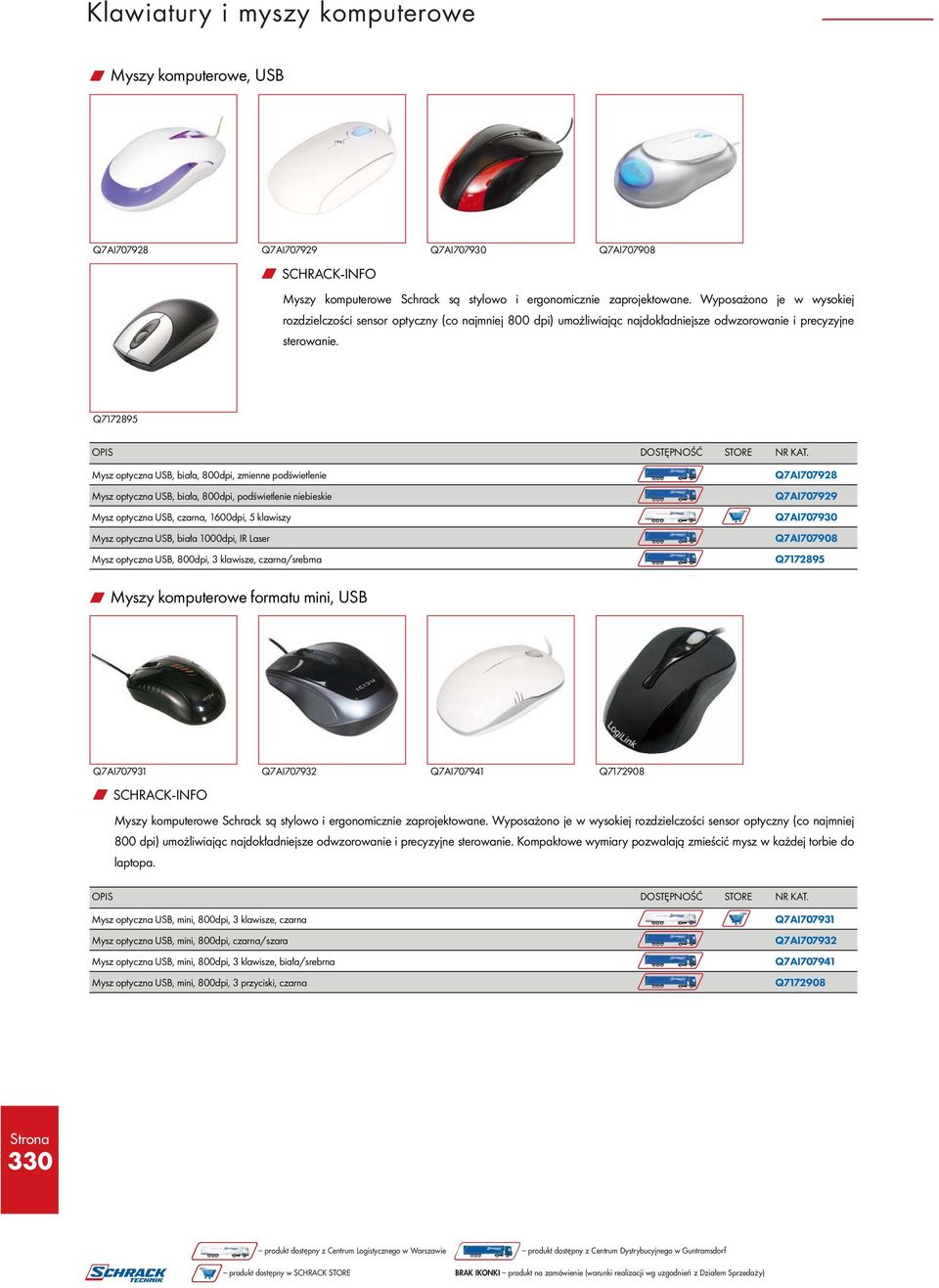 Q7172895 Mysz optyczna USB, biała, 800dpi, zmienne podświetlenie Mysz optyczna USB, biała, 800dpi, podświetlenie niebieskie Mysz optyczna USB, czarna, 1600dpi, 5 klawiszy Mysz optyczna USB, biała