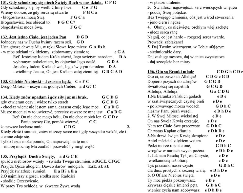 G D Usta głoszą chwałę Mu, w ręku Słowa Jego miecz G A fis h - w moc odziani tak idziemy, zdobywamy ziemię tę. e G A Ref.