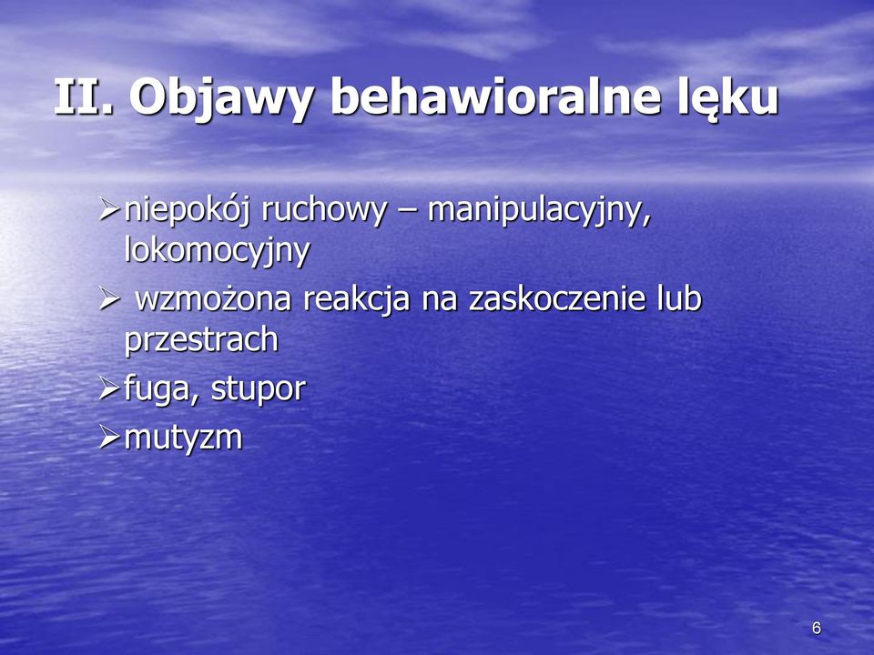 lokomocyjny wzmożona reakcja na