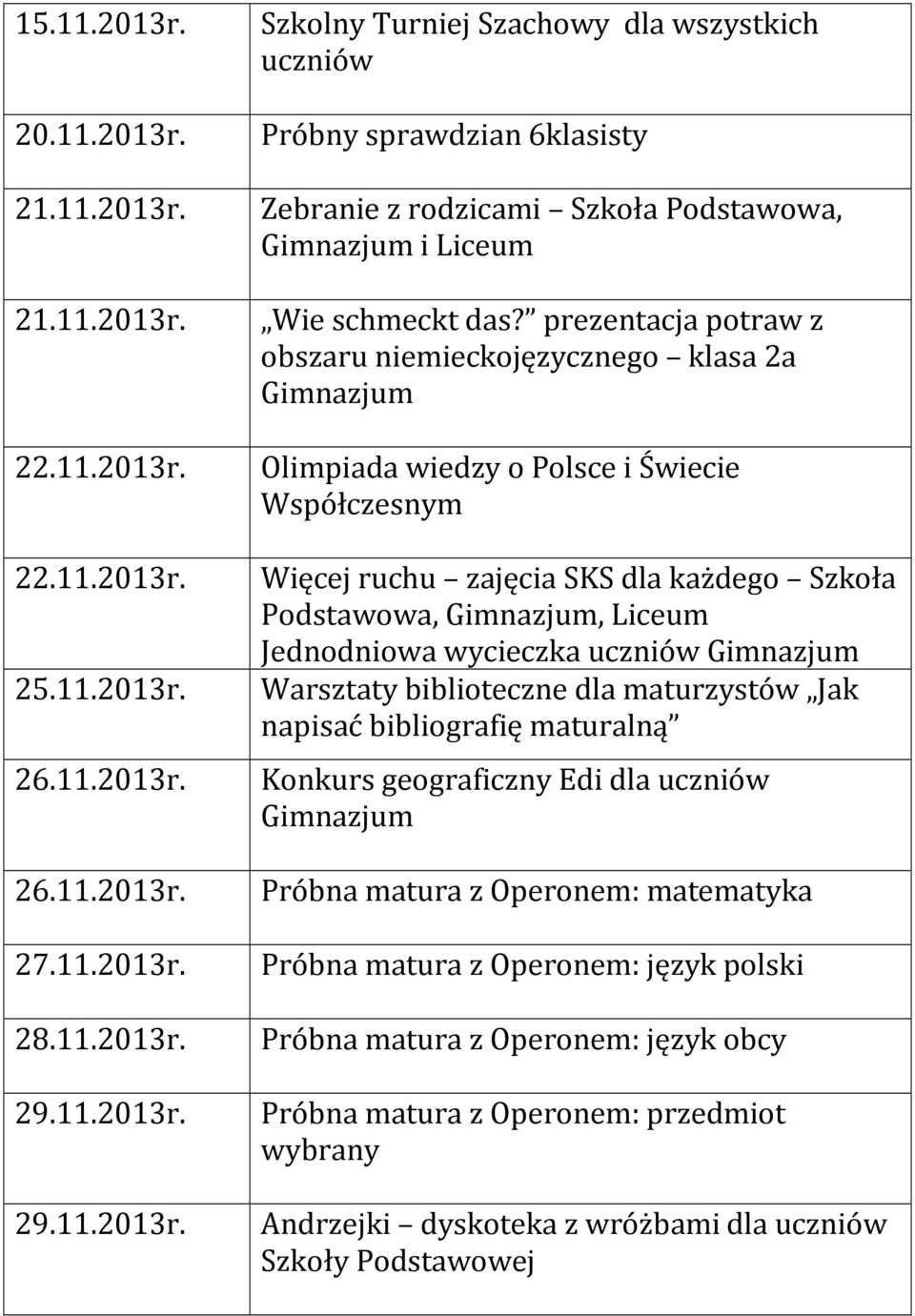 biblioteczne dla maturzystów Jak napisać bibliografię maturalną Konkurs geograficzny Edi dla uczniów Gimnazjum Próbna matura z Operonem: matematyka Próbna matura z Operonem: język polski Próbna