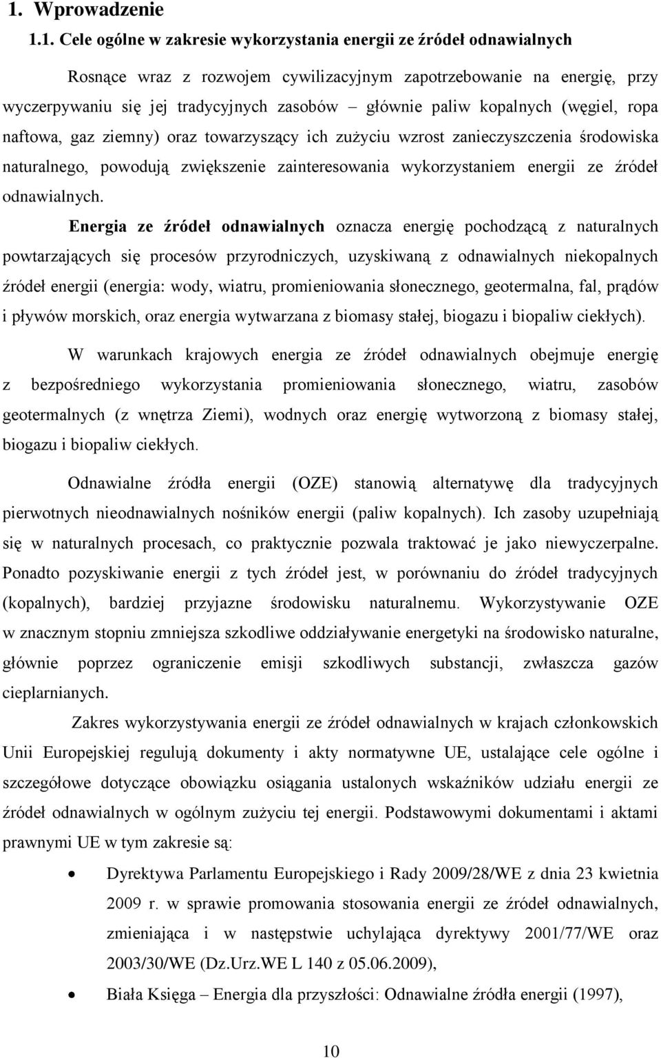 energii ze źródeł odnawialnych.