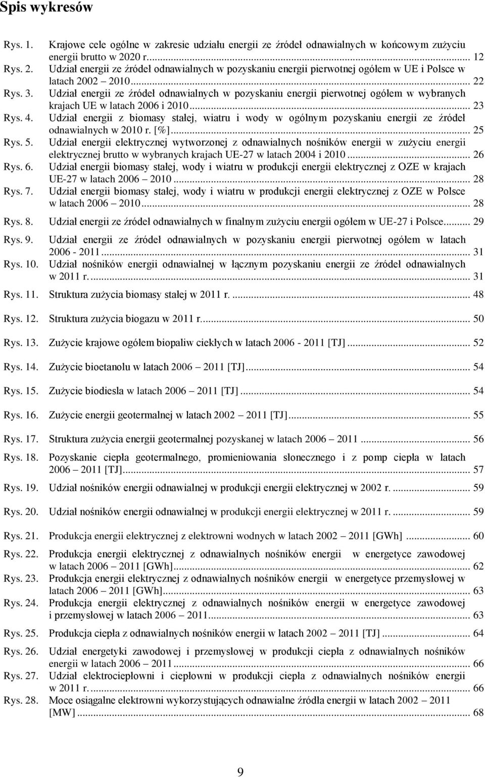 .. 22 Udział energii ze źródeł odnawialnych w pozyskaniu energii pierwotnej ogółem w wybranych krajach UE w latach 2006 i 2010.