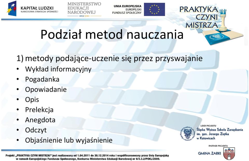 Wykład informacyjny Pogadanka Opowiadanie