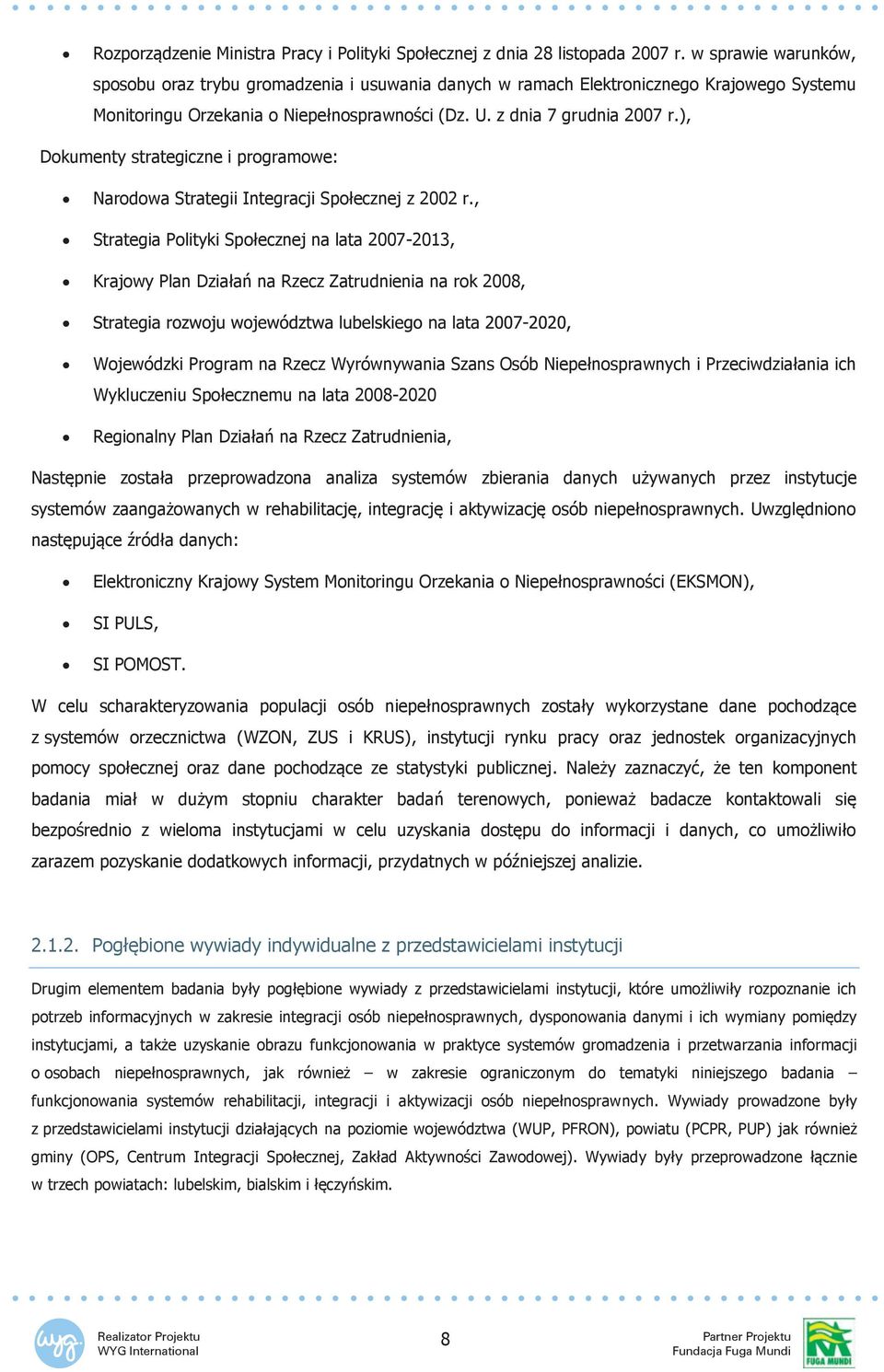 ), Dokumenty strategiczne i programowe: Narodowa Strategii Integracji Społecznej z 2002 r.