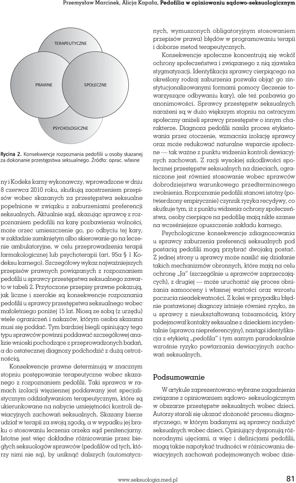 własne ny i Kodeks karny wykonawczy, wprowadzone w dniu 8 czerwca 2010 roku, skutkują zaostrzeniem przepisów wobec skazanych za przestępstwa seksualne popełnione w związku z zaburzeniami preferencji