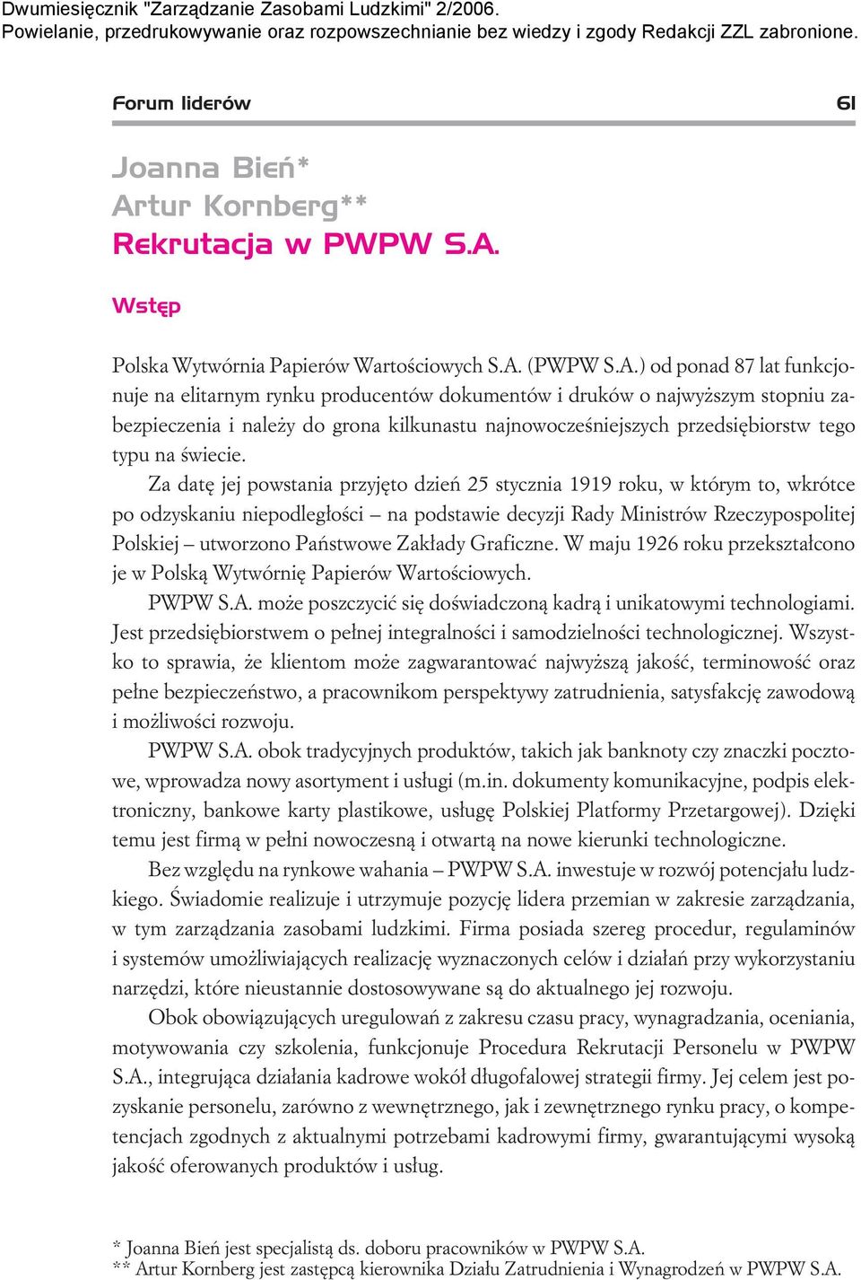 Wstêp Polska Wytwórnia Papierów Wartoœciowych S.A.