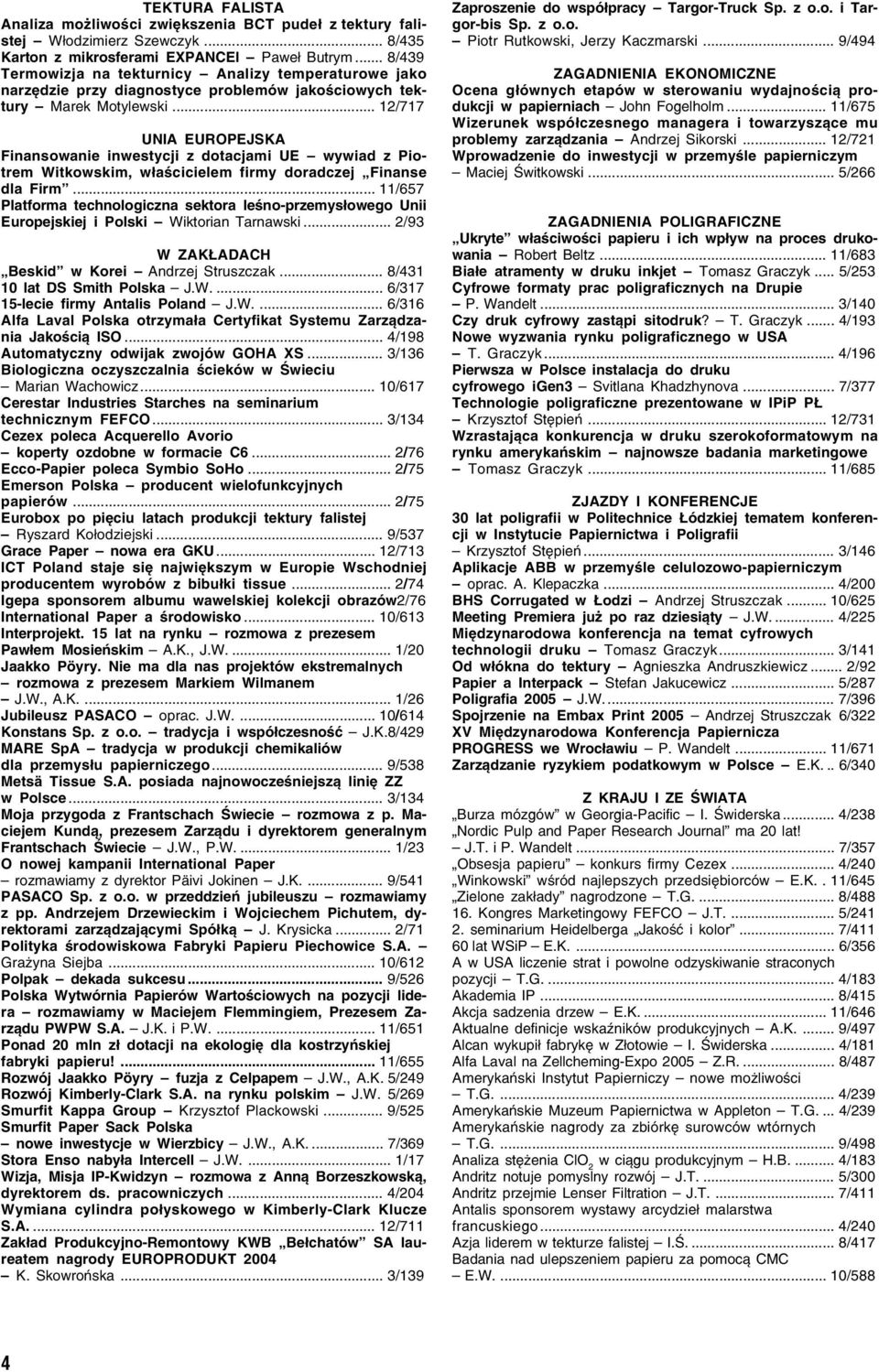 .. 12/717 UNIA EUROPEJSKA Finansowanie inwestycji z dotacjami UE wywiad z Pio trem Witkowskim, właścicielem firmy doradczej Finanse dla Firm.