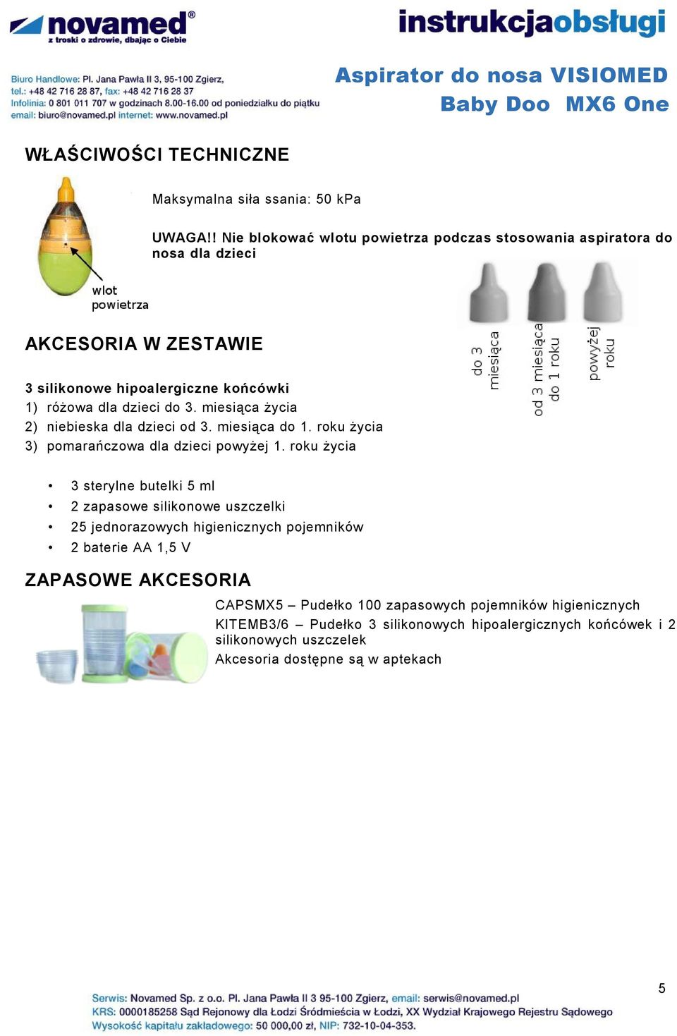 miesiąca życia 2) niebieska dla dzieci od 3. miesiąca do 1. roku życia 3) pomarańczowa dla dzieci powyżej 1.