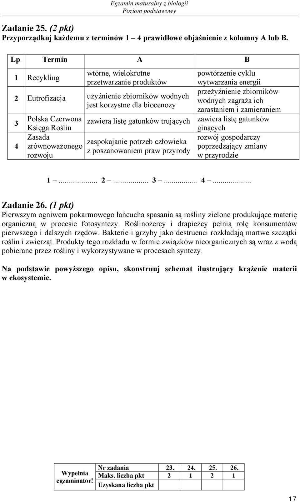 korzystne dla biocenozy zarastaniem i zamieraniem 3 Polska Czerwona zawiera listę gatunków trujących zawiera listę gatunków Księga Roślin ginących 4 Zasada rozwój gospodarczy zaspokajanie potrzeb